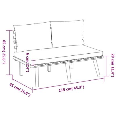 vidaXL 8-tlg. Garten-Lounge-Set mit Kissen Massivholz Akazie