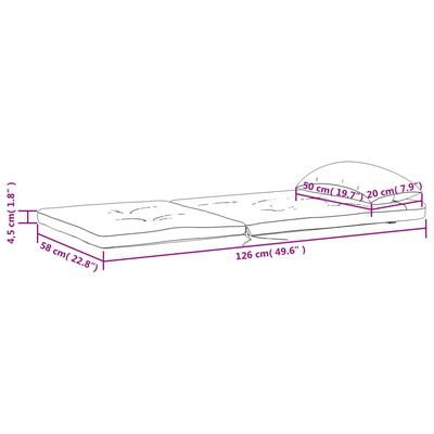 vidaXL Adirondack-Auflagen 2 Stk. Creme Oxford-Gewebe