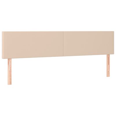 vidaXL LED Kopfteil Cappuccino-Braun 160x5x78/88 cm Kunstleder