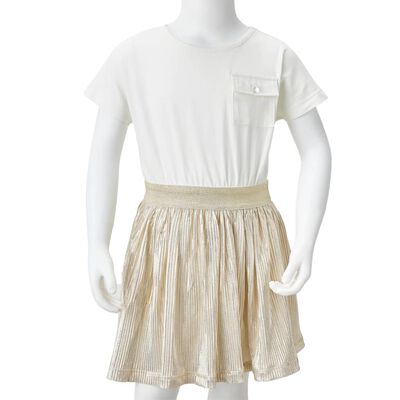 Kinderkleid mit Kurzen Ärmeln Ecru 116