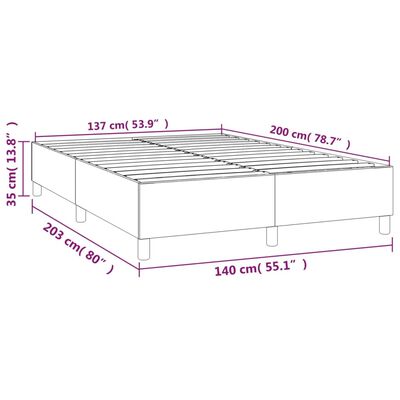 vidaXL Bettgestell Weiß 140x200 cm Kunstleder