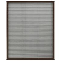 vidaXL Insektenschutz-Plissee für Fenster Aluminium Braun 60x80 cm