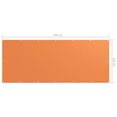 vidaXL Balkon-Sichtschutz Orange 120x300 cm Oxford-Gewebe