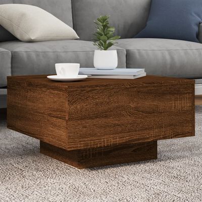 vidaXL Couchtisch Braun Eichen-Optik 55x55x31 cm Holzwerkstoff