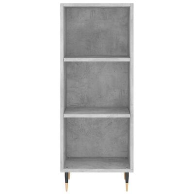 vidaXL Highboard Betongrau 34,5x34x180 cm Holzwerkstoff