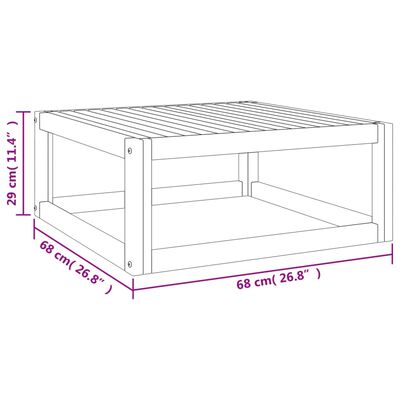 vidaXL 6-tlg. Garten-Lounge-Set mit Grünen Kissen Massivholz