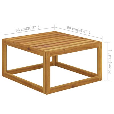 vidaXL 5-tlg. Garten-Lounge-Set mit Auflagen Massivholz Akazie