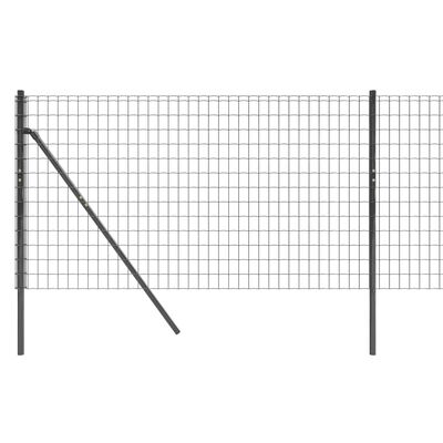 vidaXL Maschendrahtzaun Anthrazit 1x25 m Verzinkter Stahl