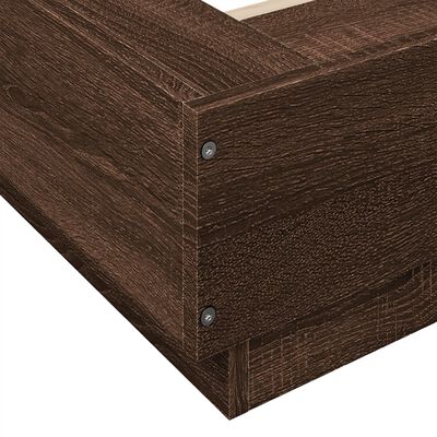 vidaXL Bettgestell Braun Eichen-Optik 75x190 cm Holzwerkstoff