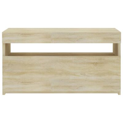 vidaXL TV-Schrank mit LED-Leuchten Sonoma-Eiche 75x35x40 cm