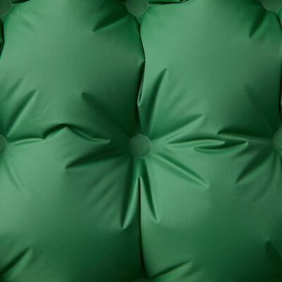 vidaXL Selbstaufblasende Isomatte mit Kissen Grün