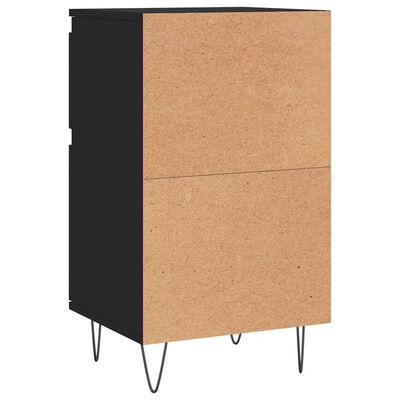 vidaXL Sideboards 2 Stk. Schwarz 40x35x70 cm Holzwerkstoff