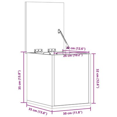 vidaXL Truhe Betongrau 30x35x35 cm Holzwerkstoff