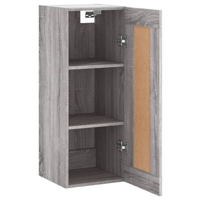 vidaXL Wandschrank Grau Sonoma 34,5x34x90 cm Holzwerkstoff