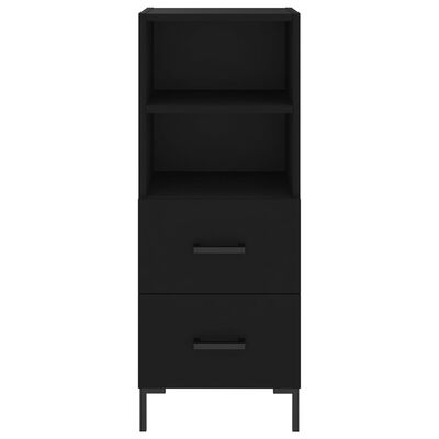 vidaXL Highboard Schwarz 34,5x34x180 cm Holzwerkstoff