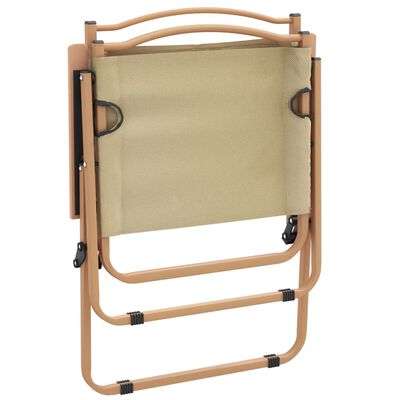 vidaXL Campingstühle 2 Stk. Beige 54x55x78 cm Oxford-Gewebe