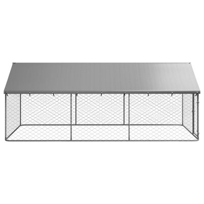 vidaXL Outdoor-Hundezwinger mit Dach 400x200x150 cm