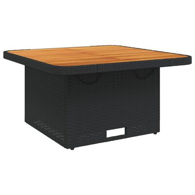 vidaXL 5-tlg. Garten-Essgruppe mit Kissen Schwarz Poly Rattan