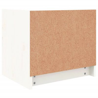 vidaXL Nachttisch Weiß 40x31x35,5 cm Massivholz Kiefer