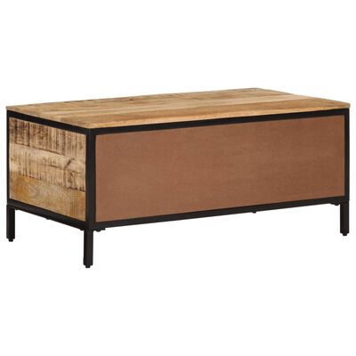 vidaXL Couchtisch 90x50x30 cm Raues Massivholz Mango