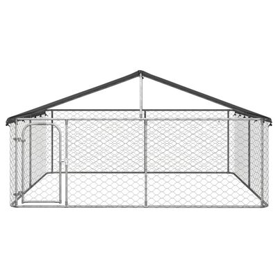 vidaXL Outdoor-Hundezwinger mit Dach 300x300x150 cm