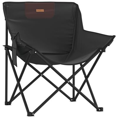 vidaXL Campingstühle 2 Stk. mit Tasche Klappbar Schwarz