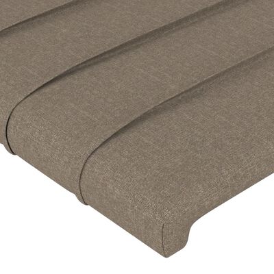 vidaXL Kopfteil mit Ohren Taupe 103x23x118/128 cm Stoff