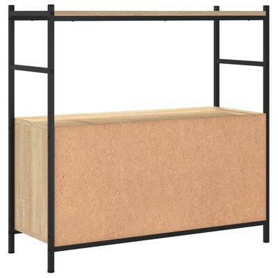 vidaXL Bücherregal Sonoma-Eiche 80x30x78,5 cm Holzwerkstoff und Eisen