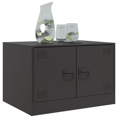 vidaXL Couchtisch Schwarz 67x50x44 cm Stahl