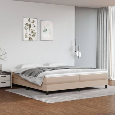 vidaXL Bettgestell Cappuccino-Braun 200x200 cm Kunstleder