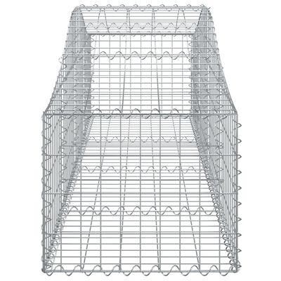 vidaXL Gabionen mit Hochbogen 30 Stk. 200x50x40/60 cm Verzinktes Eisen