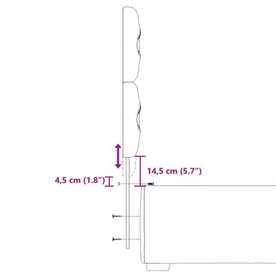 vidaXL Boxspringbett mit Matratze Dunkelgrau 100x200 cm Stoff