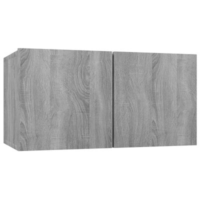 vidaXL TV-Wandschrank Grau Sonoma 60x30x30 cm Holzwerkstoff