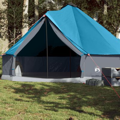 vidaXL Tipi-Familienzelt 8 Personen Blau Wasserdicht