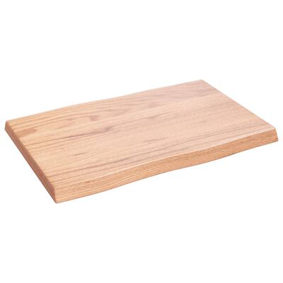 vidaXL Tischplatte 60x40x(2-4) cm Massivholz Behandelt Baumkante