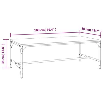 vidaXL Couchtisch Schwarz 100x50x35 cm Holzwerkstoff