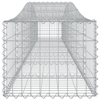 vidaXL Gabionen mit Hochbogen 2 Stk. 400x50x40/60cm Verzinktes Eisen