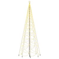 vidaXL LED-Weihnachtsbaum mit Metallstange 1400 LEDs Warmweiß 5 m