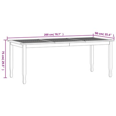 vidaXL 7-tlg. Garten-Essgruppe Massivholz Teak