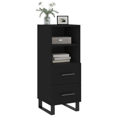 vidaXL Sideboard Schwarz 34,5x34x90 cm Holzwerkstoff