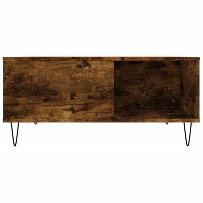 vidaXL Couchtisch Räuchereiche 80x80x36,5 cm Holzwerkstoff