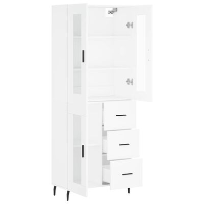 vidaXL Highboard Weiß 69,5x34x180 cm Holzwerkstoff