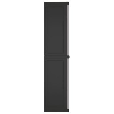 vidaXL Gartenschrank Grau und Schwarz 97x37x165 cm PP