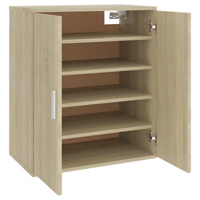 vidaXL Schuhschrank Sonoma-Eiche 60x35x70 cm Holzwerkstoff