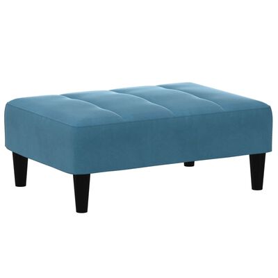 vidaXL Fußhocker Blau 77x55x31 cm Samt