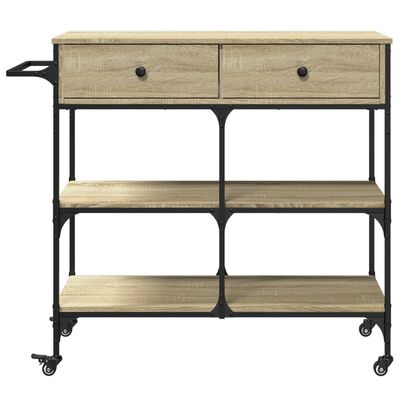 vidaXL Küchenwagen Sonoma-Eiche 105x42x95 cm Holzwerkstoff