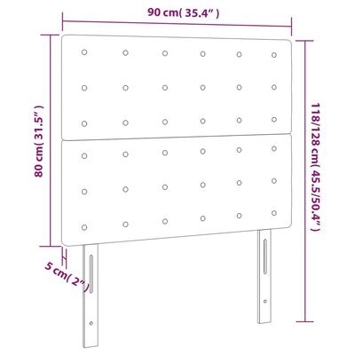 vidaXL Kopfteile 2 Stk. Cappuccino-Braun 90x5x78/88 cm Kunstleder