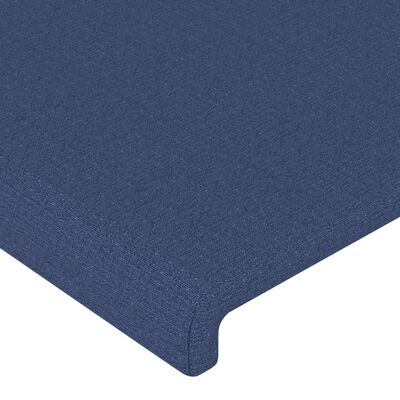 vidaXL Kopfteil mit Ohren Blau 103x23x118/128 cm Stoff