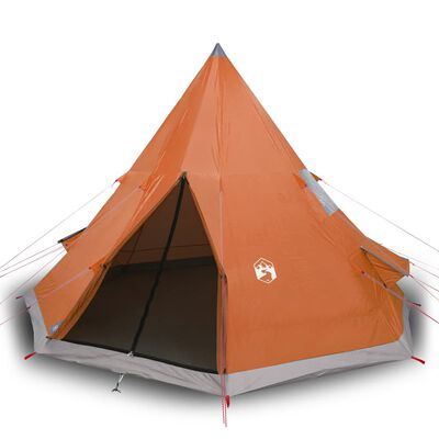 vidaXL Tipi-Campingzelt 4 Personen Orange Wasserdicht