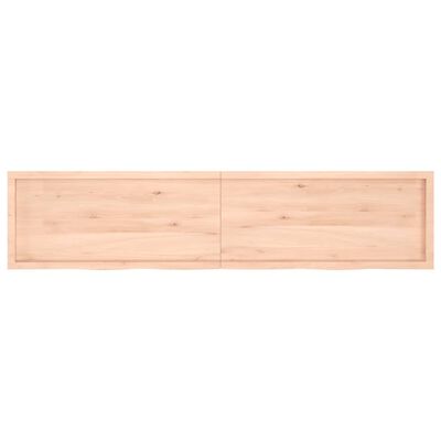 vidaXL Waschtischplatte 220x50x(2-6) cm Massivholz Unbehandelt